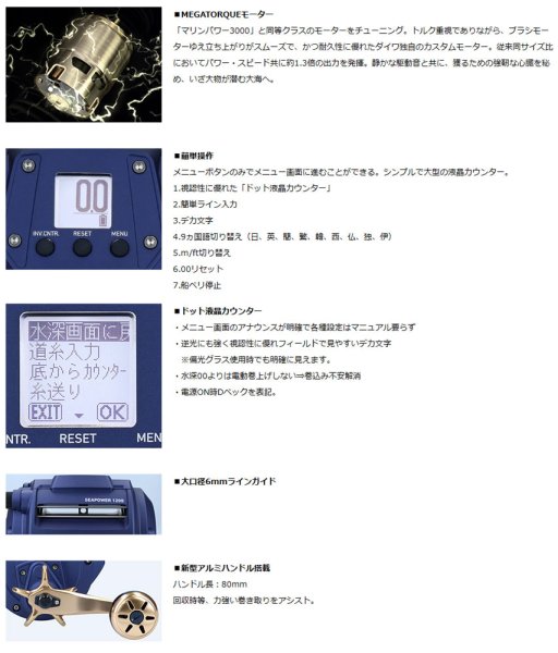 画像2: ダイワ シーパワー 1200 (2)