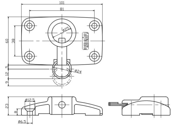 画像2: ダイワ パワーホルダー BOATシリーズ用ベース台 R10011(パーツ) (2)