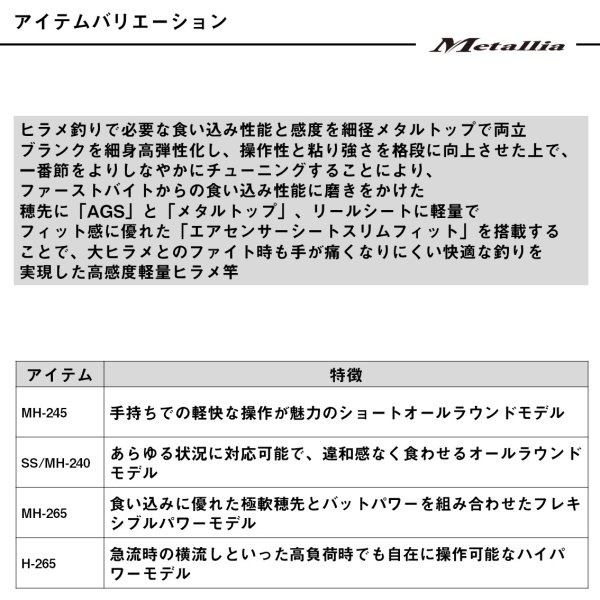 画像4: ダイワ  メタリア ヒラメ SS/MH-240・J (4)