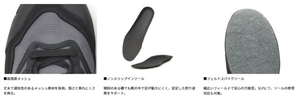 画像3: ダイワ DS-2504 (フェルトスパイク) フィッシングシューズ 27.5 ブラック (3)