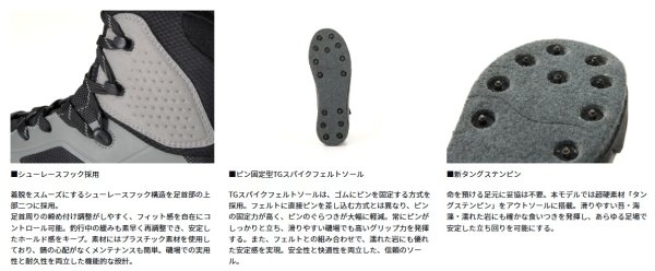 画像2: ダイワ DS-3650G-TG (スパイクフェルトソール) TGロックショア ゴアテックスシューズ 27.0 (2)