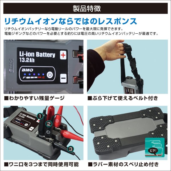 画像3: BMOジャパン リチウムイオンバッテリー 13.2Ah II〔充電器付〕 (3)