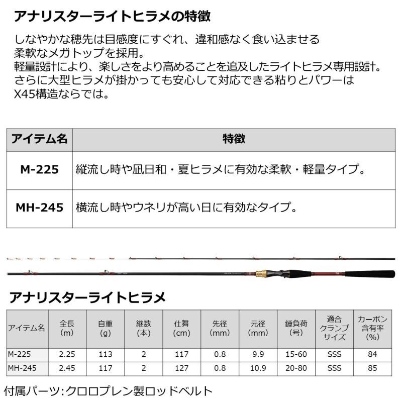 ダイワ アナリスター ライトヒラメ M-225