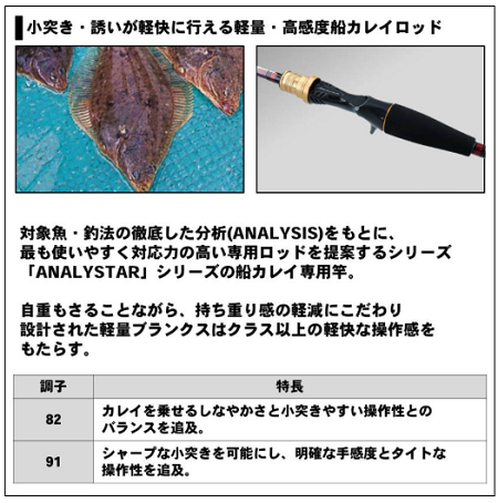 ダイワ アナリスター カレイ 82 180 - 上島釣具店