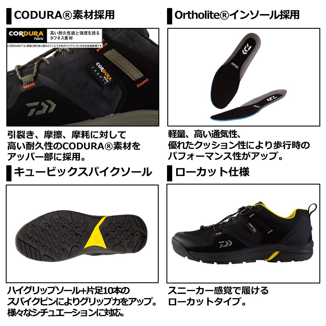 ダイワ フィッシングシューズ Ds 2102qs スパイク ブラック 27 0 上島釣具店